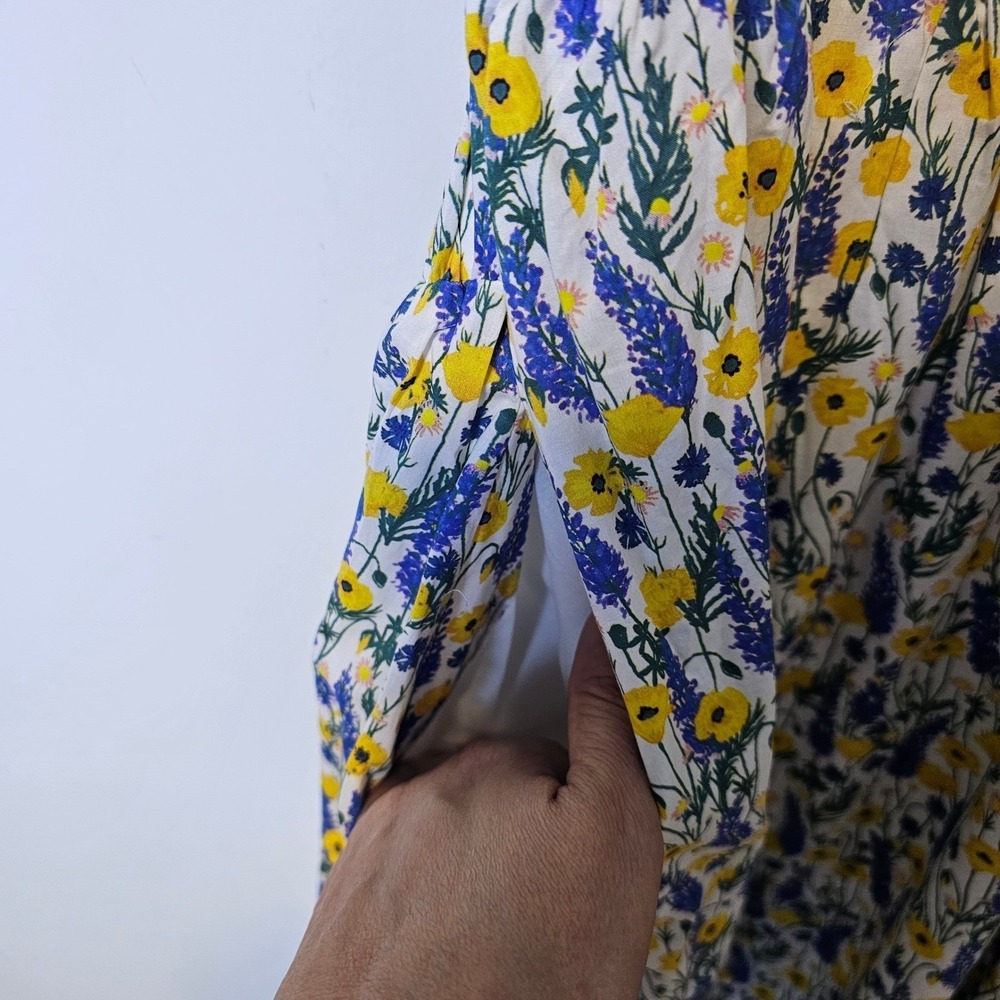 Hyacinth House XL Nicole‎ Floral Maxi Dress Puff Sleeve Open Back Tuckernuck - Picture 6 of 11